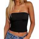 Mylleure Women Sheer Mesh Tube Top Back Zip Up Sleeveless Strapless Bandeau Crop Top Sexy See Through Going Out Streetwear, Large