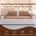 Couch Cover for Dogs Washable, Non Slip Couch Covers for 3 Cushion Sofa Pet Friendly, Fuzzy Pet Couch Cushion Covers for Dog,Thick,Soft for Sofa Protector (Coffee, 27.6" x 82.7"/70 x 210cm)