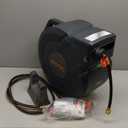 Upgraded Retractable Garden Hose Reel 1/2" x 130 ft Any Length Lock 9 Pattern Nozzle Wall-Mounted Automatic Slow Return 180° Swivel UV Resistant Heavy Duty Hose Reels for Outside