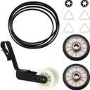 Dryer Repair Kit Replace for Whirlpool WED5000DW1 WED5000DW2 WED5010LW1 WED5010LW0 WED49STBW0 WED49STBW1 WED5000VQ0 WED5000VQ1 - Drum Rollers 14210017, Belt 341241, Idler Pulley 14210023