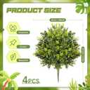 CroBlissful 4 Pack Artificial Boxwood Topiary Ball 24'' Faux Boxwood Tree with Ground Spike UV Resistant Evergreen Bush Fake Outdoor Plants for Front Door Porch Garden Yard Wedding Indoor Decor