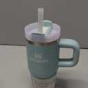 STANLEY Quencher H2.0 Tumbler with Handle and Straw 14 oz | Flowstate 3-Position Lid | Cup Holder Compatible for Travel | Insulated Stainless Steel Cup | BPA-Free | Seafoam