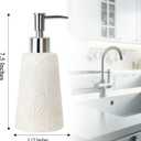 White Ceramic Hand Dish Soap Dispenser with Pump for Bathroom Kitchen Sink Countertop Modern Boho Decor