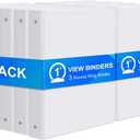 ViVin 1 Inch Binders 3 Ring, Sturdy 3 Ring Binder, 36 Pack Bulk, White