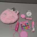 ULOVEME Kids Real Makeup Kit for Girls with Fluffy Purse - Real, Non Toxic, Washable Make Up Toy - Umicorn Toys Gift for 3 4 5 6 7 8 Years Old Girls Birthday (Pink Umicorn)