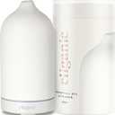 Cliganic Ceramic Diffuser (White), 100ml Ultrasonic for Essential Oils Aromatherapy, Home & Office