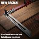 Stair Tread Tool, Stair Tread Template Tool, Stair Tread Jig & Shelf Layout Tool, Adjustable Length and Angle Layout Tool Cutting Guide Tools