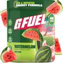 G Fuel Watermelon Energy Drink Powder, Pre Workout Caffeine Mix for Gaming, Sugar Free Focus Amino, Vitamin + Antioxidants, 9.9oz (Watermelon, 40 Servings)