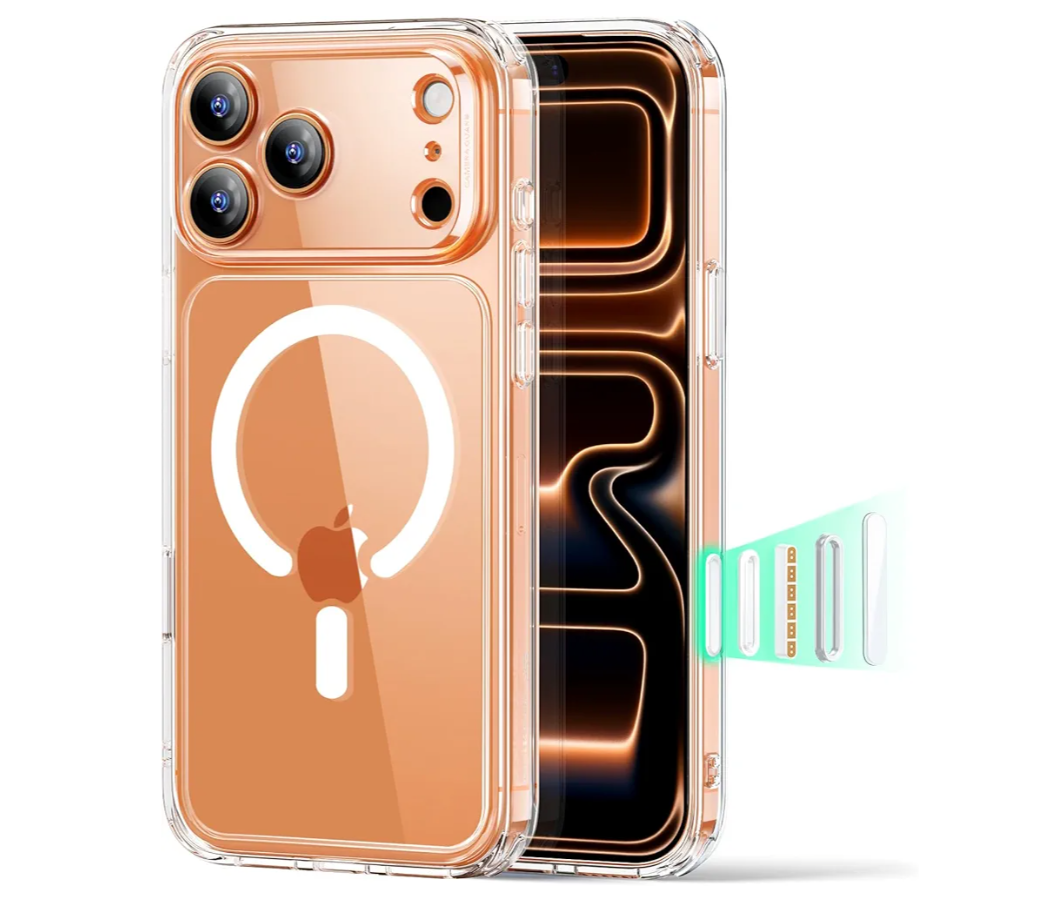 ESR for iPhone 17 Pro Max Case, Camera Control, Compatible with MagSafe, Shockproof Military-Grade Protection, Magnetic Phone Case for iPhone 17 Pro Max, Classic Hybrid Case, Clear