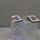 2 Pack Crystal Table Lamp, Remote and Touch Control Rose Wave Lamp, RGB Color Changing Night Light, Dimmable, USB Rechargeable Decoration Ambient Lighting for Dinner/Bars/Game Room/Living Room/Bedroom