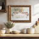 Vintage Gold Framed The Last Supper Canvas Wall Art Jesus Christian Painting Picture Wall Decor Jesus and Twelve Apostles Poster Print Artwork for Dining room Prayer Room Church Home Decortion (16"L x 12"W)