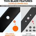 942-04415 60" High Lift Blades for Cub Cadet Tank 60 DS60 M60-CT M60-KH PRO Z 100 Z 500 RECON 60 Z-Force L60 MTD Z8600 60 inch Deck Pro Z/Tank/Z-Force S Zero-Turn Mower 742-04415 01005338, Black