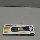Meat Thermometer Waterproof Food Thermometer with Backlight and Calibration for Kitchen Outdoor Grilling and BBQ (Black)