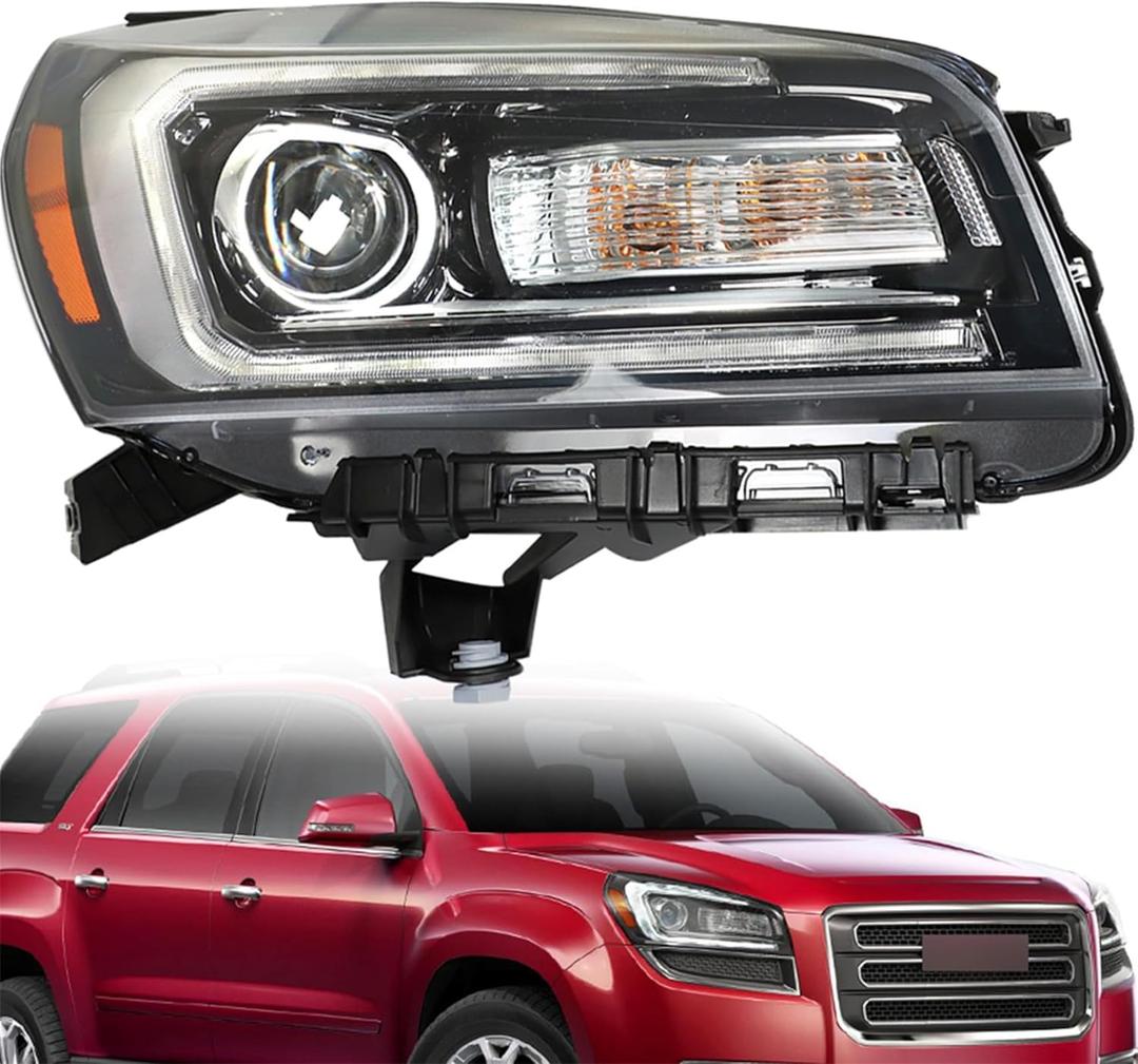labwork Headlight Assembly Replacement for Acadia 2013-2016 Headlamp Halogen Passenger Side GM2503376, 23358995