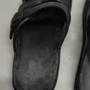 Women's Flat Sandals with Arch Support, Summer Beach Slides Adjustable Buckle, Comfort Lightweight Cushion Slip on H-Strap Sandal, Size 10