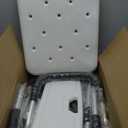 Kicimpro Shower Chair for Elderly and Disabled, 10 Mins Installation, Heavy Duty Shower Chair for Inside Shower Tub, 6 Adjustable Height Shower Seat for 5'1"-6'4" Users, Bath Chair with Pad (Shower Chair with Back)