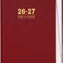 2026-2027 Diary - Diary Full Page Per Day, Daily Planner 2026-2027, Jul. 2026 - Jun. 2027, 5.8" x 8.4", Agenda for 365 Days - Hardcover Red