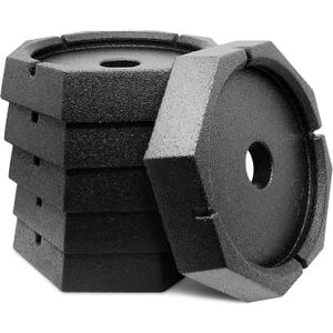 SnapPad Xtra RV Leveling Pads - Permanent Jack Stabilizers for RVs - 9" Round Leveling Jack Pads for LCI Leveling System - Heavy Duty Replacement for Blocks - Made in The USA (6-Pack)