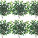 GTIDEA 36PCS Artificial Ficus Leaves Branches Faux Ficus Tree Branches Artificial Greenery Stems Silk Floral Arrangement for Benjamina Tree DIY Wedding Bouquet Summer Wreath Wall Decor (24.04 Inch)
