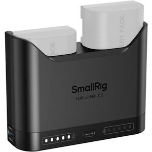 SMALLRIG LP-E6P LP-E6NH LP-E6N LP-E6 Battery Charger for Canon, 2h Dual Slot Camera Charger, 22.5W USB-C Port, Full Compatible with Canon EOS R6 Mark III,R5 Mark II,R6 Mark II,C50,R5,R6,R7,5D Mark II