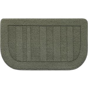 BEQHAUSE 30x18 Inch Kitchen Rug Mat Durable Kitchen Rugs Non-Slip Washable Absorbent Kitchen Mats for Floor Dirt-Resistant Semicircular Kitchen Mat (Green)