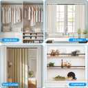 Tension Rod 28 to 48 inch, Adjustable Curtain Rods No Drilling Spring Rods Extendable Pressure DIY Tension Rod for Window Closet Kitchen, Black