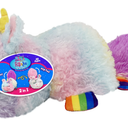 Happy Nappers FlipaZoo Unicorn Children's Plush Toy, Reversible, Sparkle/Rainbow