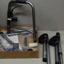 Careboda Lightweight Folding Walker with 5" Wheels, Portable Medical Walker with Adjustable Height and Trigger Release for Seniors and Adults, Aluminum Frame Supports up to 300 lbs, Charcoal Grey