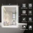 24 x 32'' LED Mirror for Bathroom Anti-Fog Bathroom Mirror Dimmable 3 Colors Memory Function Bathroom Mirror with Lights Vanity Mirror Switch/Plug in Wall Mounted Home Decor Horizontal/Vertical