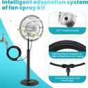 Fan Misting Kit for Cooling Outdoor, 27 FT Misting Hose with 8 brass nozzles for Cooling for Patio, Camping, BBQ, Pool & Garden Outdoor