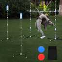 Outdoor Games Yard Games for Adult Family Kids, 2 in 1 Limbo Games with Led Light, Perfect for Camping, Beach, Lawn