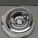 COZZIVITA 316048413 and 316048414 Stove Burner Drip Pans for Electric Stove Top - Perfectly Fit Frigidaire Kenmore Electric Range -Thickening to Prevent Bending and Rust - Include 2 x 6 in, 2 x 8 in (Chrome)