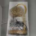 Hisummer Candle Warmer Lamp with Timer, Dimmable Candle Lamp Warmer with 312 K9 Crystals Adjustable Height Electric Candle Warmer for Women Gifts, Wax Warmer Lamp with 2 Bulbs for Jar Candles (Gold)