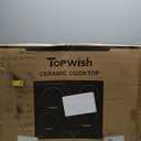 TOPWISH 24 Inch Electric Cooktop, 4 Burners Built-in Electric Stove Top Hot Plate, 6000W Drop-in Ceramic Cooktop Kitchen Stoves with Touch Control, Safety Lock, Timer, 220-240v (Hard Wired No Plug)