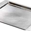 Square Tray, 10 by 8.5-Inch, Silver