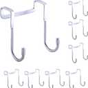 Over Cabinet Door Hook & Wardrobe Door Hook, Stainless Steel Hanging Hooks for Towels, Bags, Clothes  Bathroom Door Hooks for Towels, Kitchen Cabinet Hooks, Wardrobe Hooks, Dorm Room Hangers (2)