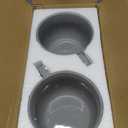 38oz Soup mugs with Hanlde for Coffee,Cereal,Salad,Noodles,Tea,Soup Bowls Cups,Microwave &Dishwasher Safe Set of 2 (Gray)