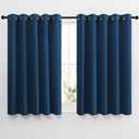 NICETOWN Bedroom Blackout Curtains and Drapes 54" L - Window Treatment Thermal Insulated Solid Grommet Blackout Draperies for Home Office (Moroccan Blue, 2 Panels=132" Wide)