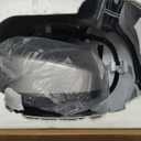 iTouchless 13 Gallon Oval Sensor Garbage Can with Odor Filter, Automatic Motion Sensor Kitchen Bin, Soft-Close Stainless Steel, Slim Curved Wastebasket for Narrow Walkways & Islands, Matte Silver (Light Silver, Black)