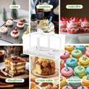 JCD 9 Pcs Cake Cupcake Combo Boxes,1+2 Cupcakes carriers 2 Cupcakes Holes,with 2 Cupcake Holes - Cake and Cupcakes Boxes - Pastry Sweets Bento Box (1+2/9Pcs)