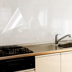 Kitchen Backsplash Wallpaper Stickers Clear Wall Protector Can Endure High Temperature Self-Adhesive Transparent Film Removable Paper for Cupboard Household 23.6in*196in