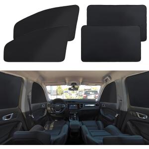 XCBYT Car Window Shades - 4 Pcs Car Privacy Curtains - 100% Block Light Car Window Covers - Magnetic Side Window Sun Shade Keeps Cooler for Breastfeeding, Taking a nap, Changing Clothes, Camping