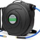 DYNAMIC POWER Elite Retractable Air Hose Reel with 3/8-Inch by 50-Feet PU Air Hose exceptional resistance to abrasion, oil, and weather - DP-HR5-315