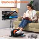 Under Desk Elliptical Machine, Electric Ellipse Leg Exerciser While Sitting for Seniors, Quiet Portable Elliptical Machine with 12 Adjustable Speeds, Seated Pedal Exerciser with Remote Control