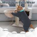 Cat Hair Sticky Onesie, Prevent Hair Loss Cat Pajamas, Long Sleeves Anti-Licking & Skin Disease Recovery Suit for Cats, Sphynx Clothes Costumes Outfits for Pet