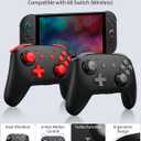 Accessories Bundle for Nintendo Switch 2 2025 20-in-1: 2 Wireless Pro Controllers, Carrying Case, Screen Protectors, Dockable Protective Case, Steering Wheels and Thumb Grips, All-in-1 Starter Kit & Gift Set