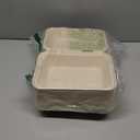 ECOLipak 72 Pack Clamshell Take Out Food Containers, 100% Compostable To Go Containers Disposable, 9X6 inch Heavy-Duty To Go Boxes, Eco-Friendly Biodegradable To Go Containers For Food