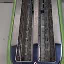 SUSTEAS Toaster 4 Slice Wide Slot, Stainless Steel Bread Bagel Toasters, Retro Long Slot Tostadora for Defrost, Reheat, Removable Crumb Tray, 1500W, 6 Browning Settings, Green