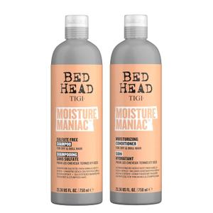 TIGI Bed Head Sulfate Free Shampoo and Conditioner Set for Dry Hair, Moisture Maniac Hair Care with Argan Oil, 25.36 fl oz, 2 Pack