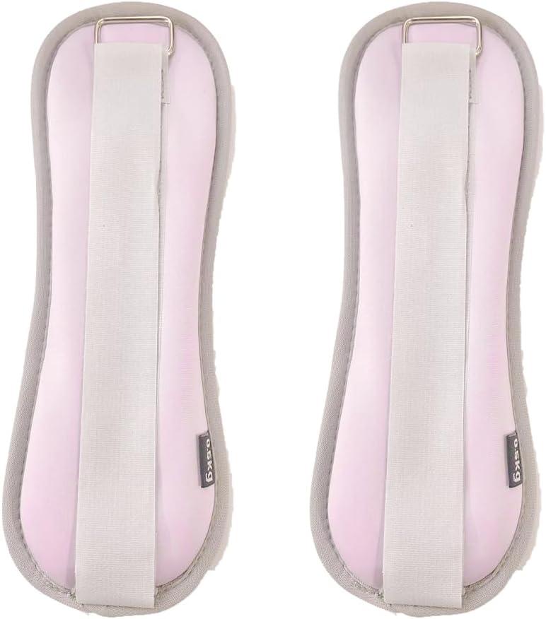 2pcs Adjustable Ankle and Wrist Sandbags (1.1 pounds) - Multi functional Dance/Fitness Weight Trainer (Pink)